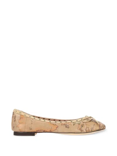 Alviero Martini 1° Classe Bow-detail Studded Ballet Flats In Multi