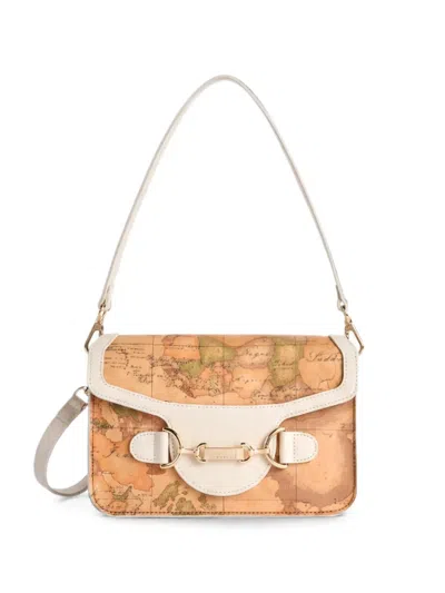 Alviero Martini 1° Classe Cruise Map-print Shoulder Bag In Brown