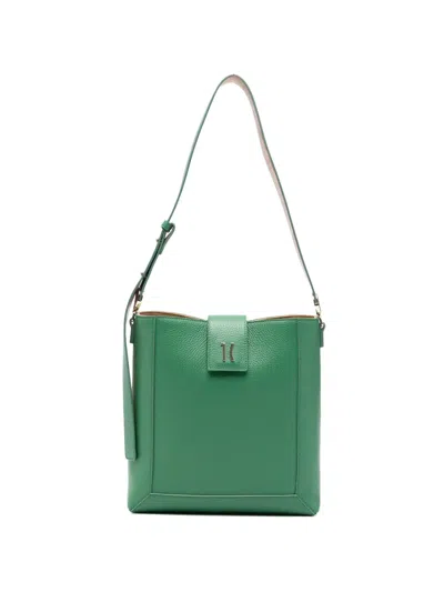 Alviero Martini 1° Classe Flap Leather Shoulder Bag In Green