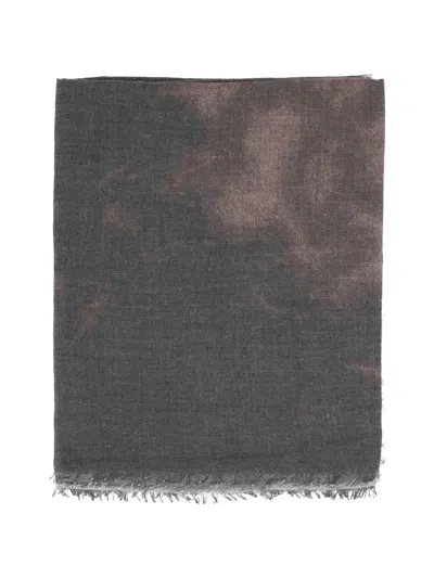 Alviero Martini 1° Classe Frayed-detail Scarf In Gray