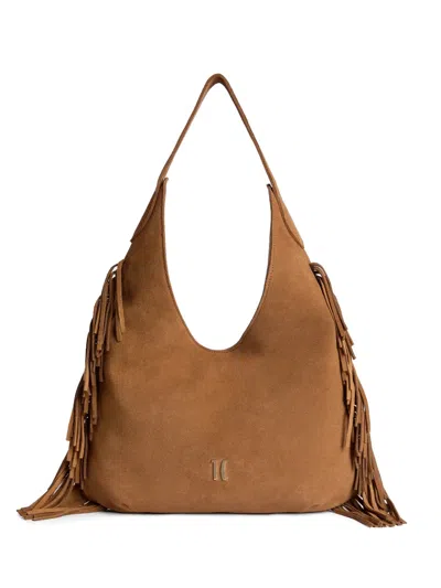 Alviero Martini 1° Classe Fringe-detail Suede Shoulder Bag In Brown