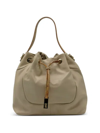 Alviero Martini 1° Classe Geo Classic Drawstring Shoulder Bag In Purple