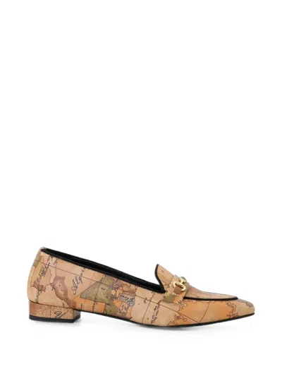 Alviero Martini 1° Classe Geo Classic Horsebit Loafers In Neutral
