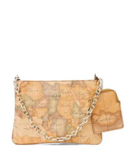 Alviero Martini 1° Classe Geo Classic Map-print Cross Body Bag In Brown