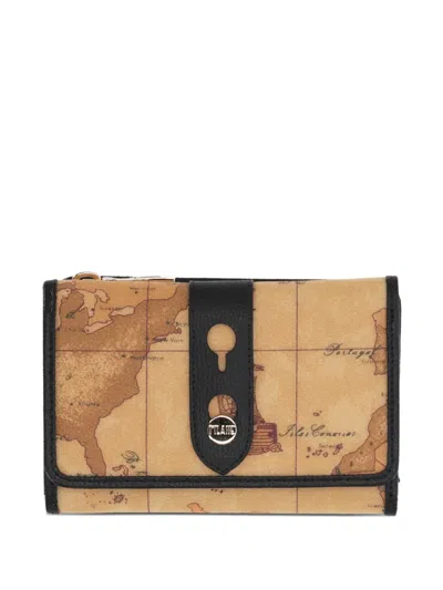 Alviero Martini 1° Classe Geo Classic Map-print Wallet In Nude