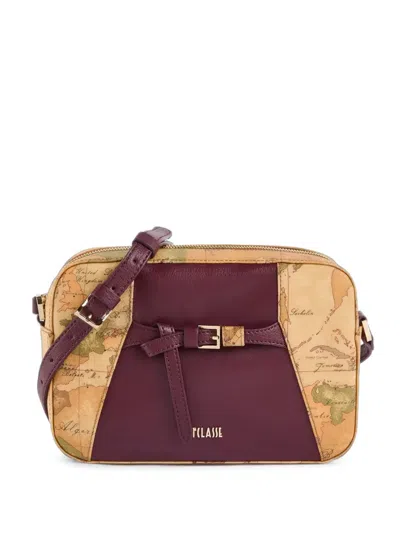 Alviero Martini 1° Classe Geo Classic Panelled Shoulder Bag In Brown