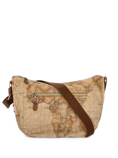 Alviero Martini 1° Classe Geo Classic Shoulder Bag In Brown