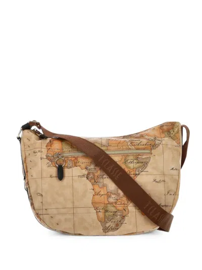 Alviero Martini 1° Classe Geo Classic Shoulder Bag In Neutrals