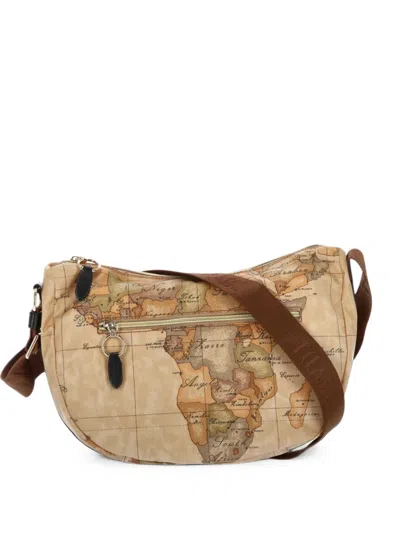 Alviero Martini 1° Classe Geo Classic Shoulder Bag In Neutrals