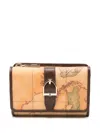 Alviero Martini 1° Classe Geo Print Buckled Wallet In Neutral