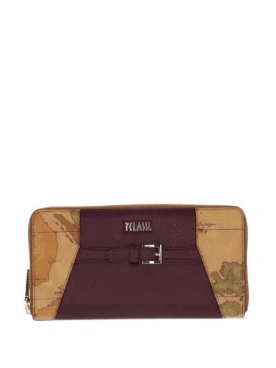 Alviero Martini 1° Classe Geo Saloon Buckled Wallet In Brown