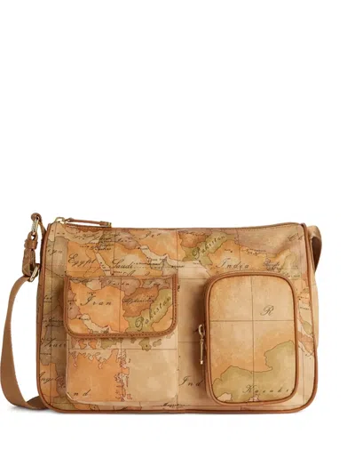 Alviero Martini 1° Classe Geo Soft Crossbody Bag In Brown