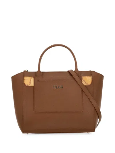 Alviero Martini 1° Classe Geo-print Tote Bag In Brown