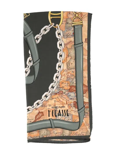 Alviero Martini 1° Classe Graphic Print Scarf In Black