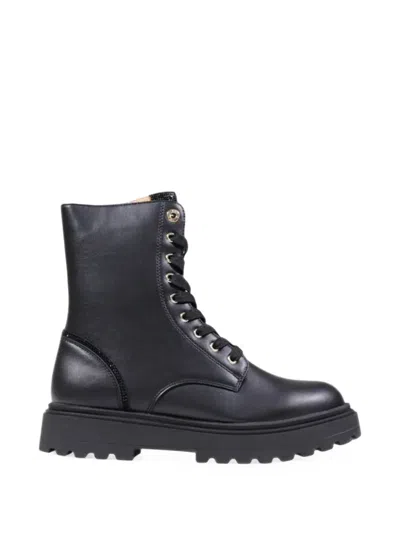 Alviero Martini 1° Classe Lace-up Side-zip Boots In Black