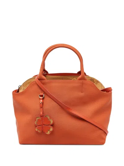 Pre-owned Alviero Martini 1° Classe Leather Satchel Bag In Orange