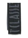 Alviero Martini 1° Classe Logo-detail Fringed-edges Scarf In Gray