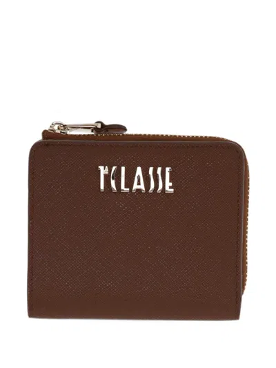 Alviero Martini 1° Classe Logo-plaque Bi-fold Wallet In Brown