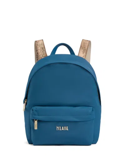 Alviero Martini 1° Classe Logo-plaque Map-print Backpack In Blue