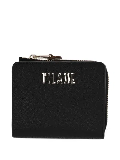 Alviero Martini 1° Classe Logo-plaque Saffiano-effect Wallet In Black