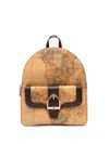 Alviero Martini 1° Classe Map-print Buckle-detail Backpack In Neutral