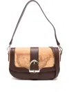 Alviero Martini 1° Classe Map-print Buckle-detail Shoulder Bag In Brown