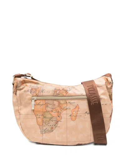 Alviero Martini 1° Classe Map-print Crossbody Bag In Neutral