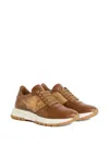 Alviero Martini 1° Classe Map-print Lace-up Sneakers In Brown