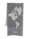 Alviero Martini 1° Classe Map-print Scarf In Gray