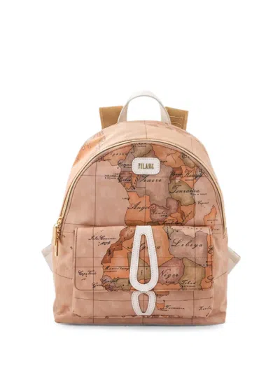 Alviero Martini 1° Classe Map-pattern Backpack In 中性色