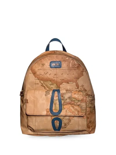 Alviero Martini 1° Classe Map-print Backpack In Neutrals
