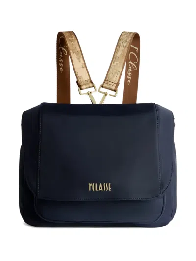 Alviero Martini 1° Classe Medium Stormy Logo-detail Backpack In Blue