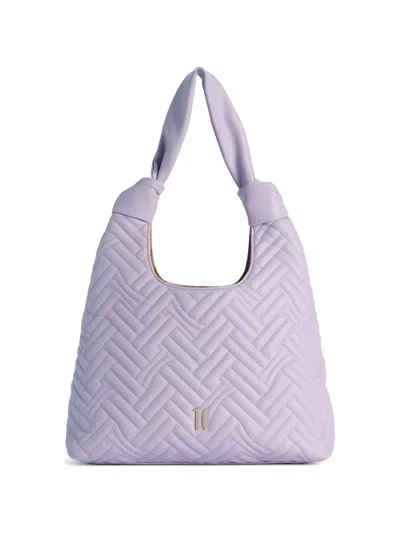 Alviero Martini 1° Classe Quilted Knotted Shoulder Bag In Purple