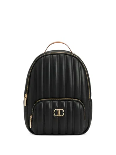 Alviero Martini 1° Classe Quilted Logo-plaque Backpack In Black