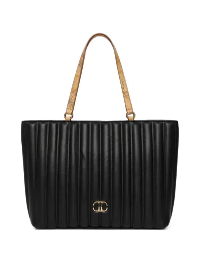 Alviero Martini 1° Classe Quilted Logo-plaque Tote Bag In Blue