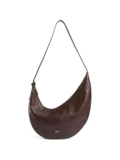 Alviero Martini 1° Classe Rising Moon Leather Shoulder Bag In Brown