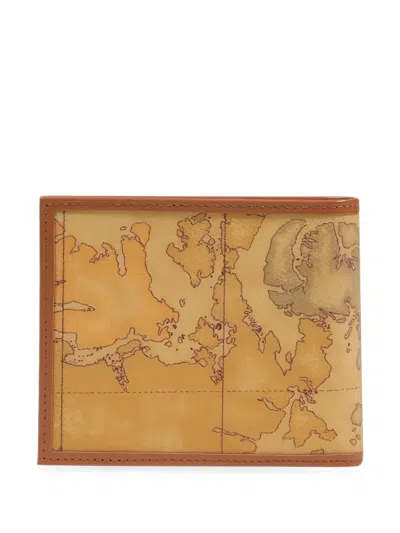Alviero Martini 1° Classe World Map-print Bifold Wallet In Neutral