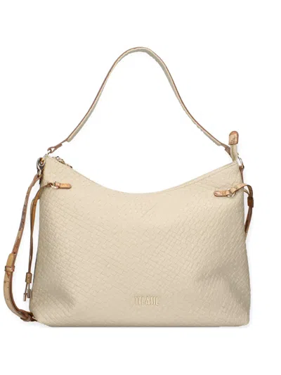 Alviero Martini 1° Classe Woven-effect Shoulder Bag In White