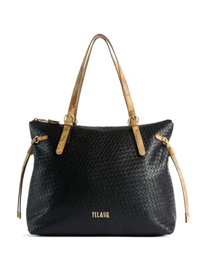 Alviero Martini 1° Classe Woven-effect Tote Bag In Black