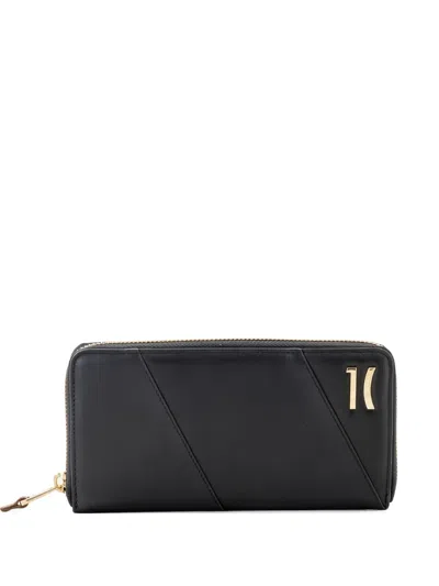 Alviero Martini 1° Classe Zip Leather Wallet In Black