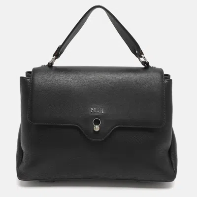 Pre-owned Alviero Martini 1a Classe Black Leather Top Handle Bag