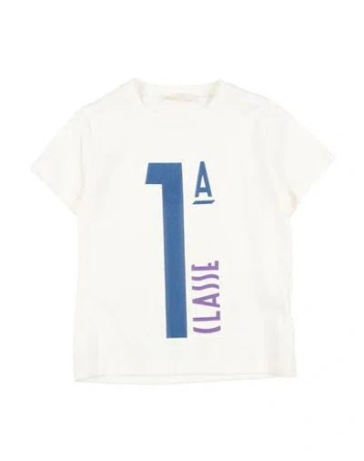 Alviero Martini 1a Classe Babies'  Junior Toddler Girl T-shirt Cream Size 6 Cotton, Elastane In White