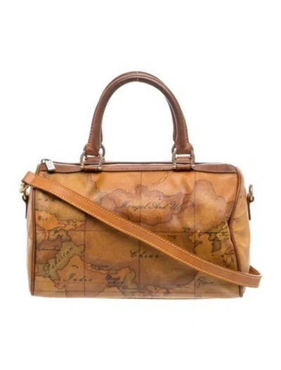 Pre-owned Alviero Martini 1a Classe Leather Top Handle Bag In Brown