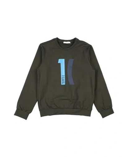 Alviero Martini 1a Classe Babies'  Toddler Boy Sweatshirt Dark Green Size 6 Cotton, Elastane In Black