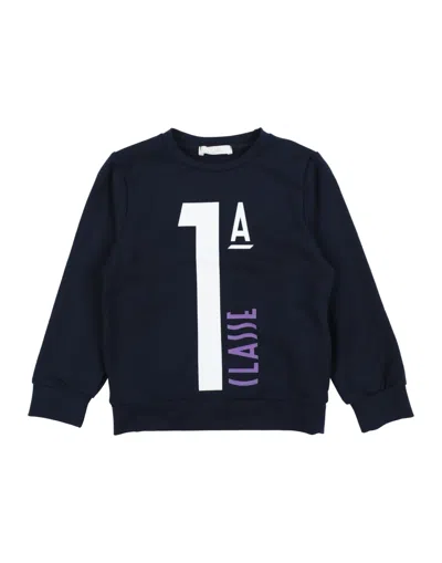 Alviero Martini 1a Classe Babies'  Toddler Girl Sweatshirt Midnight Blue Size 6 Cotton, Elastane
