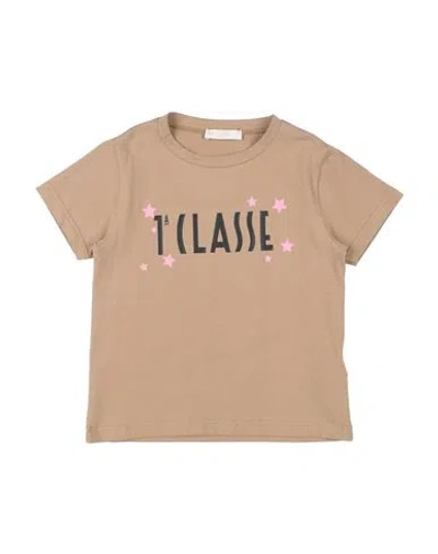 Alviero Martini 1a Classe Babies'  Toddler Girl T-shirt Sand Size 6 Cotton, Elastane In Brown