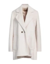 Alviero Martini 1a Classe Woman Coat Ivory Size 10 Polyester, Viscose In White