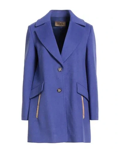 Alviero Martini 1a Classe Woman Coat Purple Size 10 Polyester, Viscose