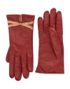 Alviero Martini 1a Classe Woman Gloves Brick Size 8 Ovine Leather