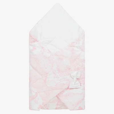 Alviero Martini Baby Girls Pink Map Print Cotton Nest (73cm)